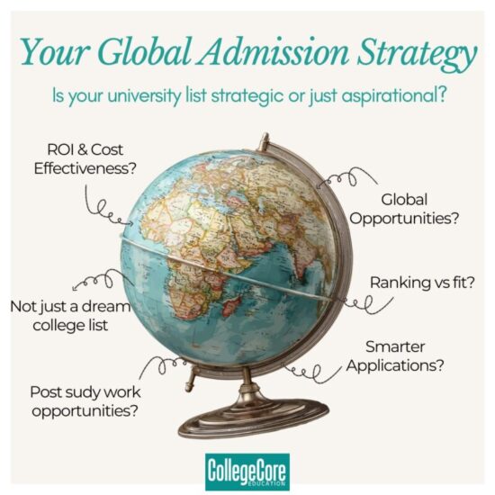 Student exploring global university options with a strategic admissions approach instead of relying only on dream schools