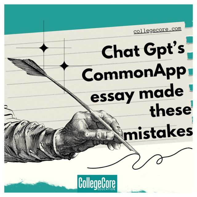 Dissecting a CommonApp essay written by Chat Gpt. 
Admissions officers recognize AI-generated content and these 5 mistakes stand out. 

#CollegeCore #AI #EssayWriting #CommonApp #USColleges #Education #HighSchool #OverseasEducation #EducationCounselling #IvyLeague #Harvard #Princeton #TopColleges