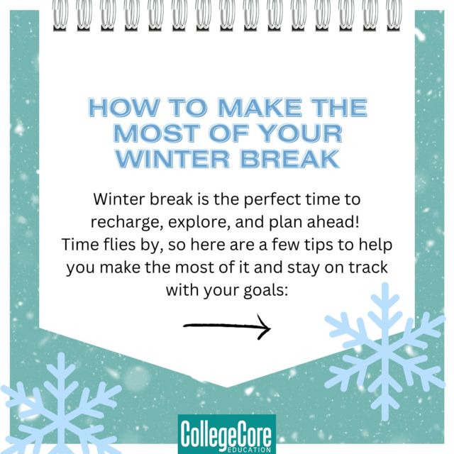 Winter break is the perfect time to level up! ❄️ Whether it’s academic prep, SAT studying, or gaining new skills through online courses & internships, make every moment count. 💡✨ Here’s how to make the most of your break and set yourself up for success in the new year! 🌟 #WinterBreakGoals #StudyAbroad #AcademicPrep #SATPrep #OnlineCourses #Internships #levelup