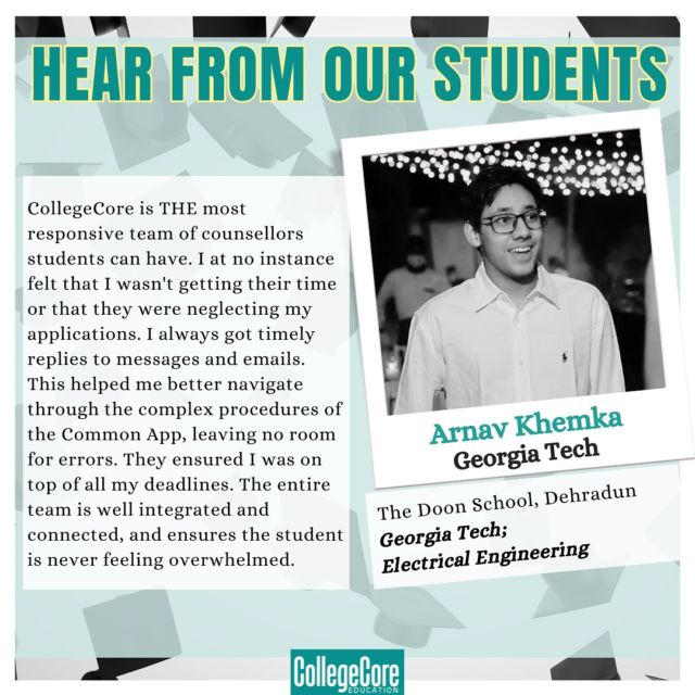 Big congratulations to our student, Arnav Khemka on being accepted to Georgia Tech for Electrical Engineering! Wishing you all the best as you take the next step toward achieving your dreams! 🌟 #GeorgiaTech #ElectricalEngineering #FutureEngineer #ProudMoment #OnwardAndUpward #profile #profilebuiding #success #students