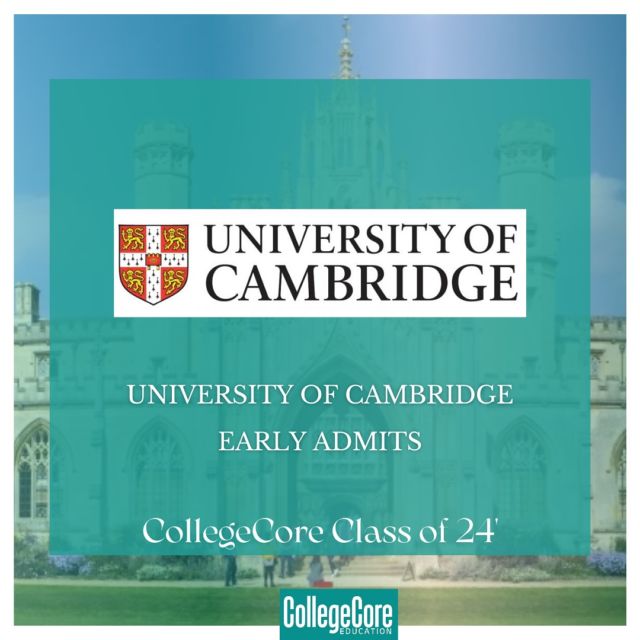 A huge congratulations to our incredible students who have secured a place at the prestigious Cambridge University! 🏛️✨ Your hard work, dedication, and brilliance have paid off, and we couldn’t be prouder. 👏🏼

Let’s celebrate this amazing achievement together! Drop a “🎓” in the comments to show them some love! 

#cambridge #ProudMoment #StudentSuccess #DreamBig #MakingWaves #CollegeCoreSuccess #StudyAbroad #CollegeCore #cambridgeuniversity #cambridgebound #graduate #uk #proud #secured #sealed #sealdeal #deal